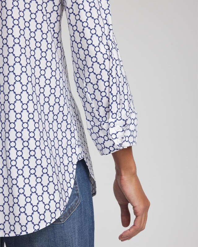 No Iron  Chain Connection Shirt - image 4
